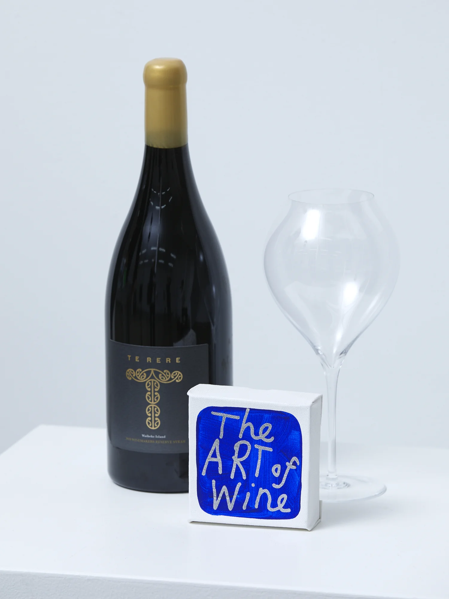 John Reynolds, The Art of Wine , 2019, silver marker on acrylic on canvas, 100 x 100 mm, multiple