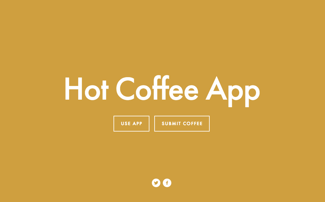 Hot Coffee - Web App