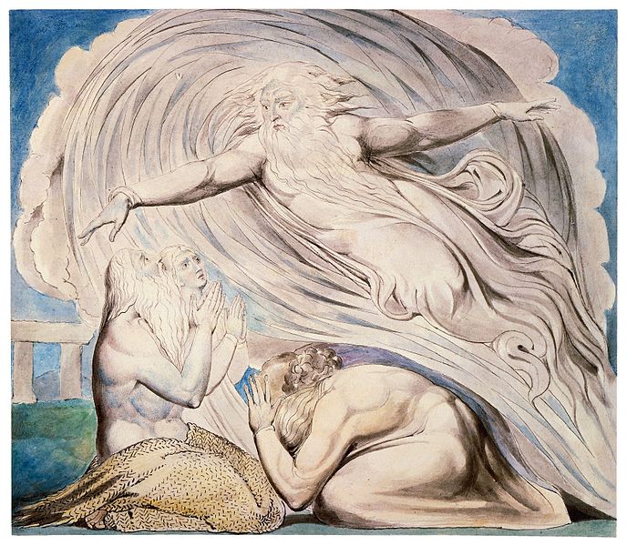 William Blake, "The Lord Answers Job Out of the Whirlwind," 1805.