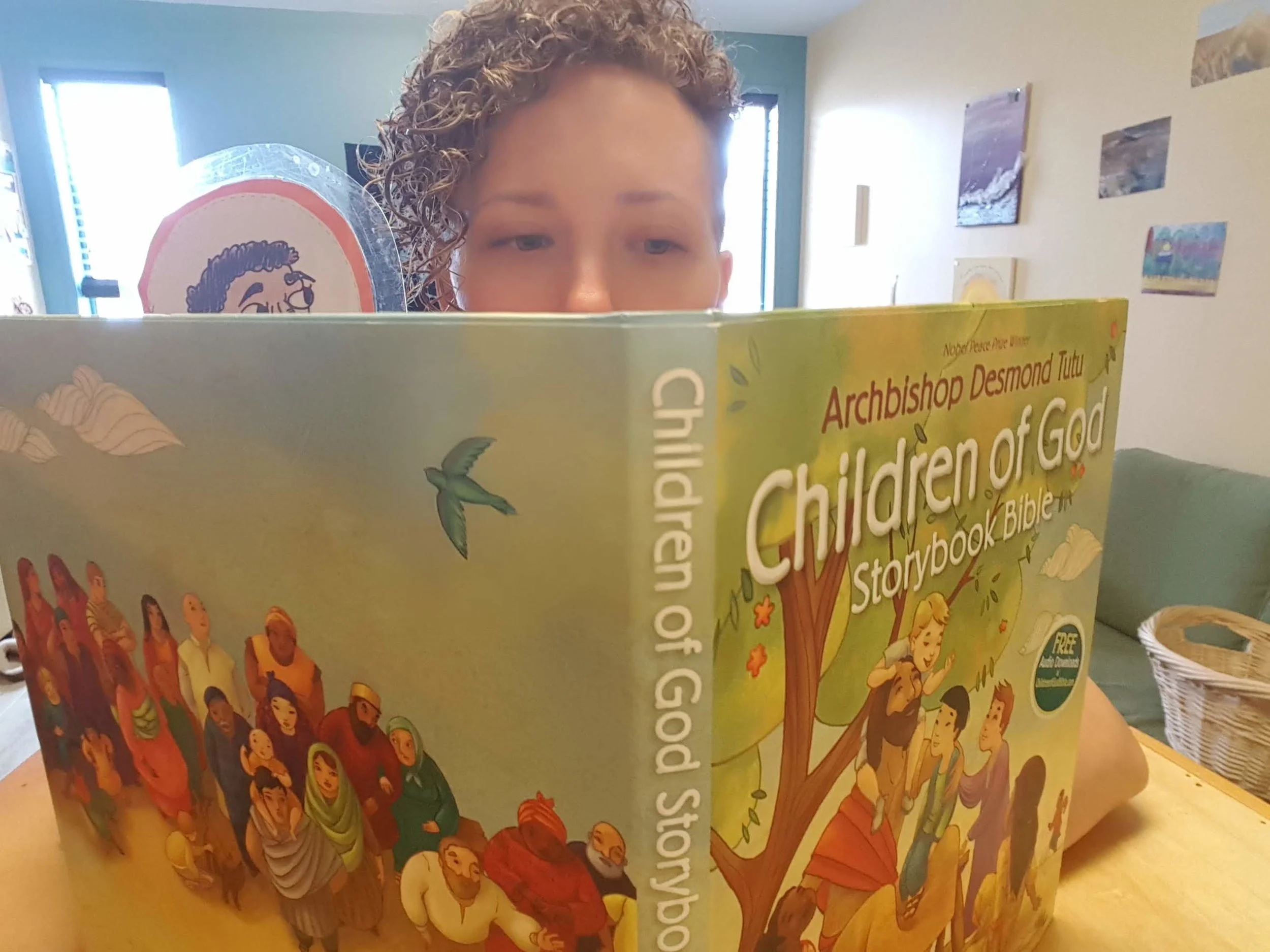 Ingrid and Flat JEsus Reading.jpg