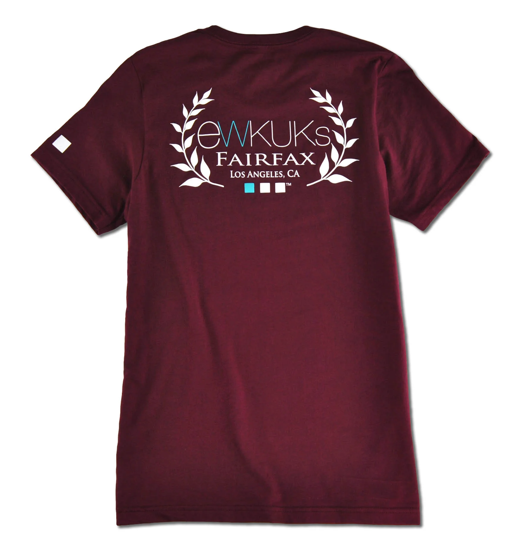 Copy of ewkuks wreath helvetica font streetwear street wear shirt tshirt tee burgundy