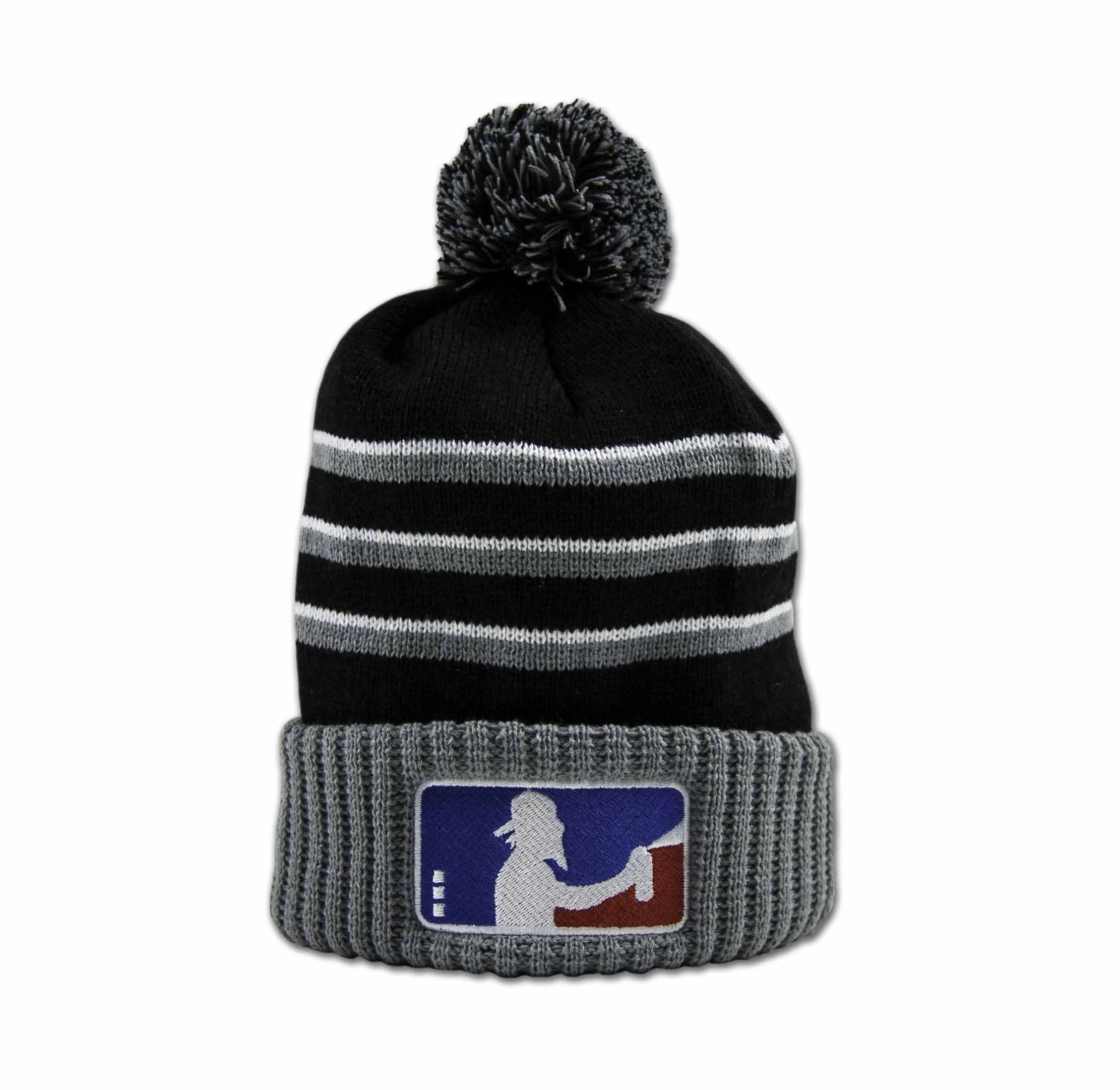 ewkuks MLG Pom Pom Beanie Black-Gray Front web.jpg