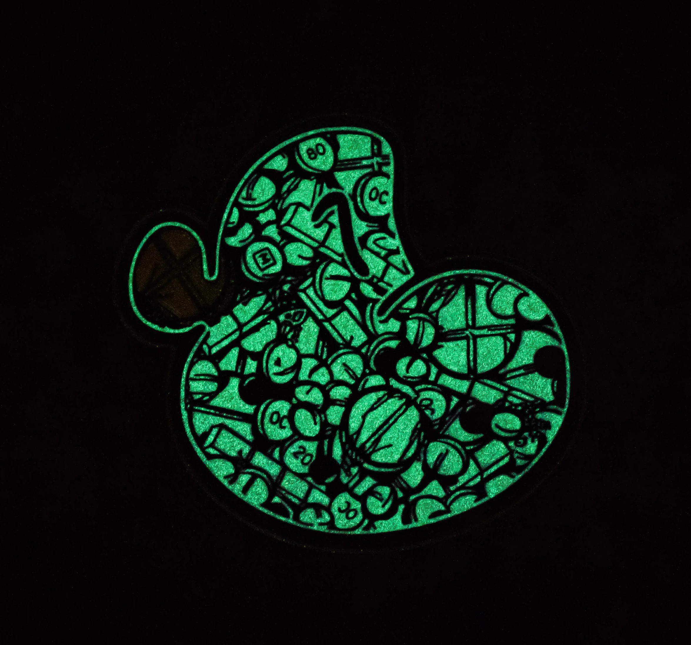 2SHAE Pill Duck-E Pin glow in the dark.jpg