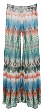 LETARTE PRINTED MESH WIDE-LEG PANT, $254
