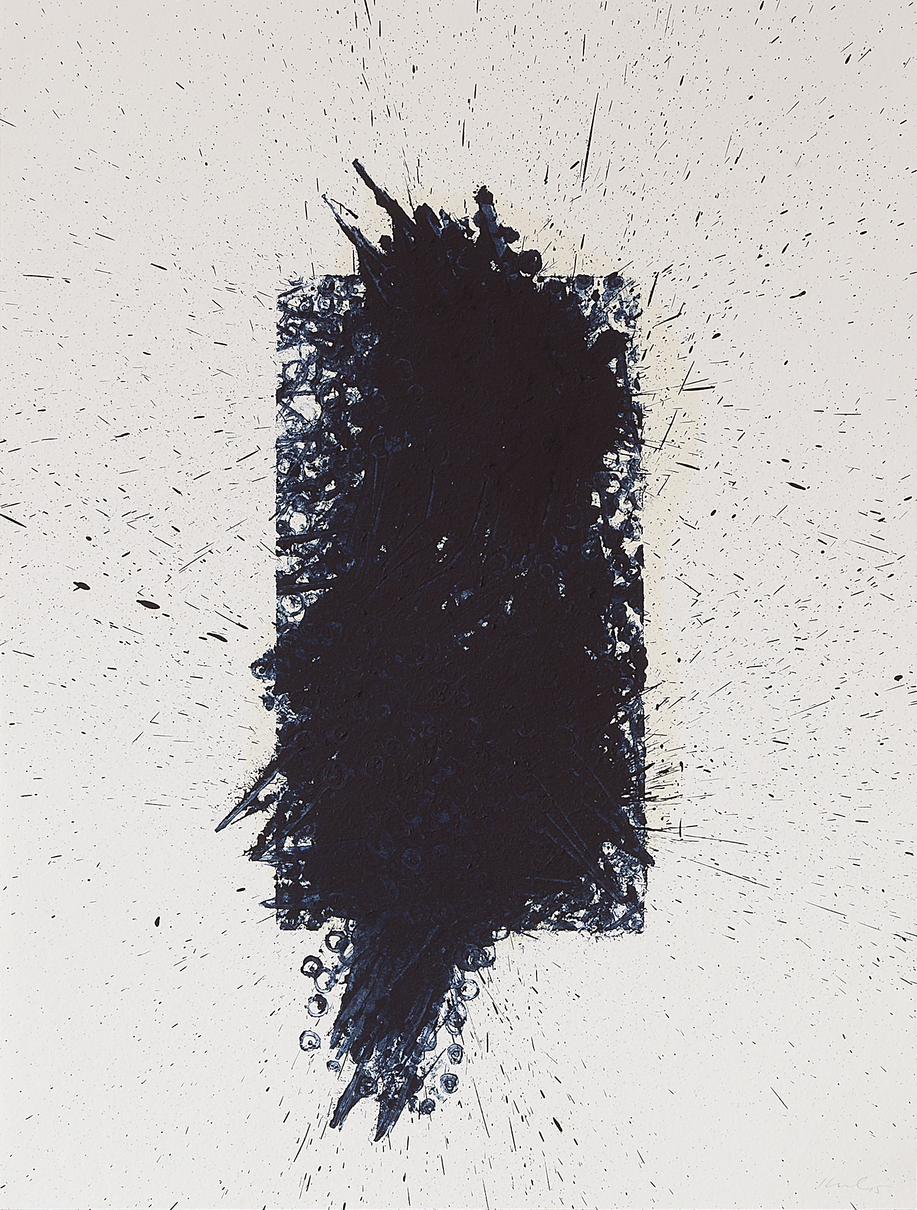 Bob Kovel geen titel olie op papier 65 x 50 cm