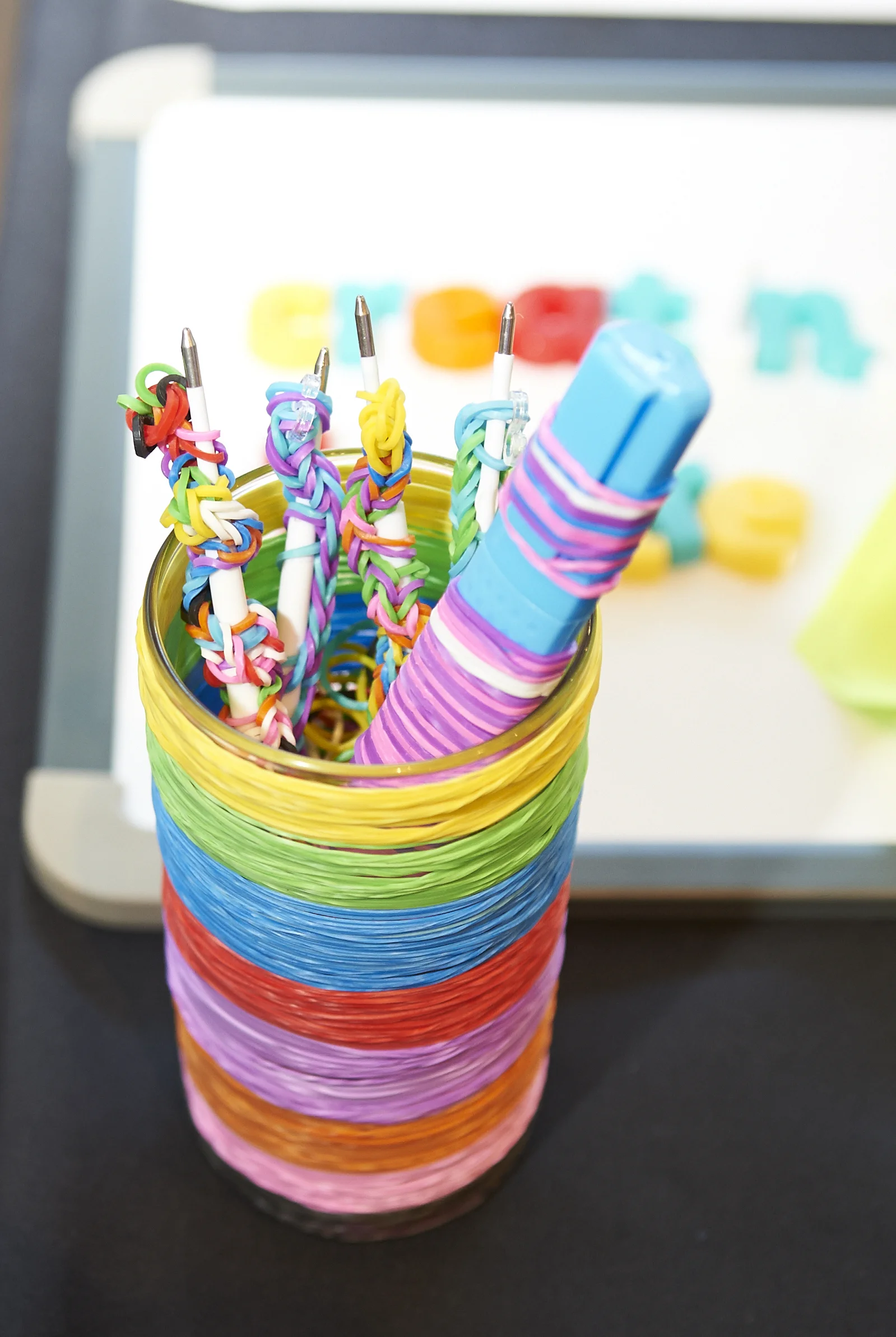 Loom bands/team-building. Go figure!