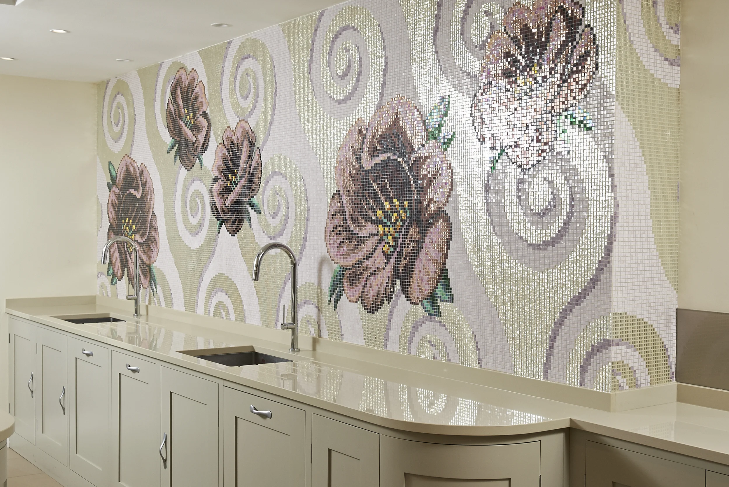 Amazing mosaic feature wall