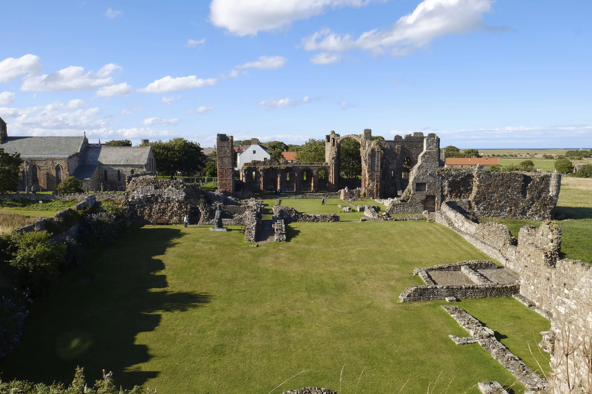 Looking down to Lindisfarne