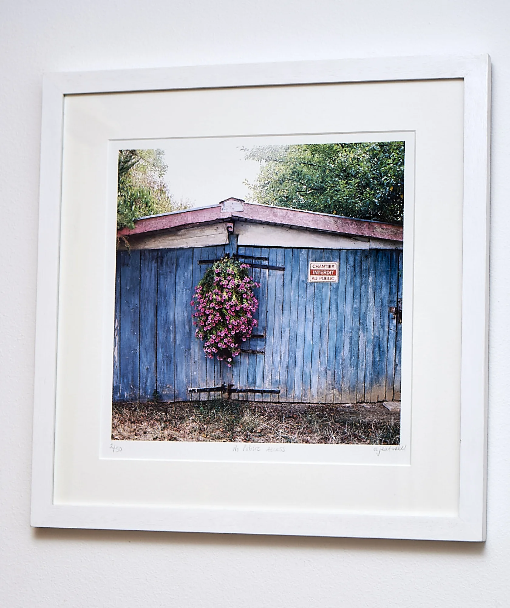 No Public Access *SOLD* A nice square print from a Hasselblad I laid my hands on! Somewhere in a French Village. Traditional Colour Print. Frame Size approx. 17 x 17" COST £49.00 *SOLD*
