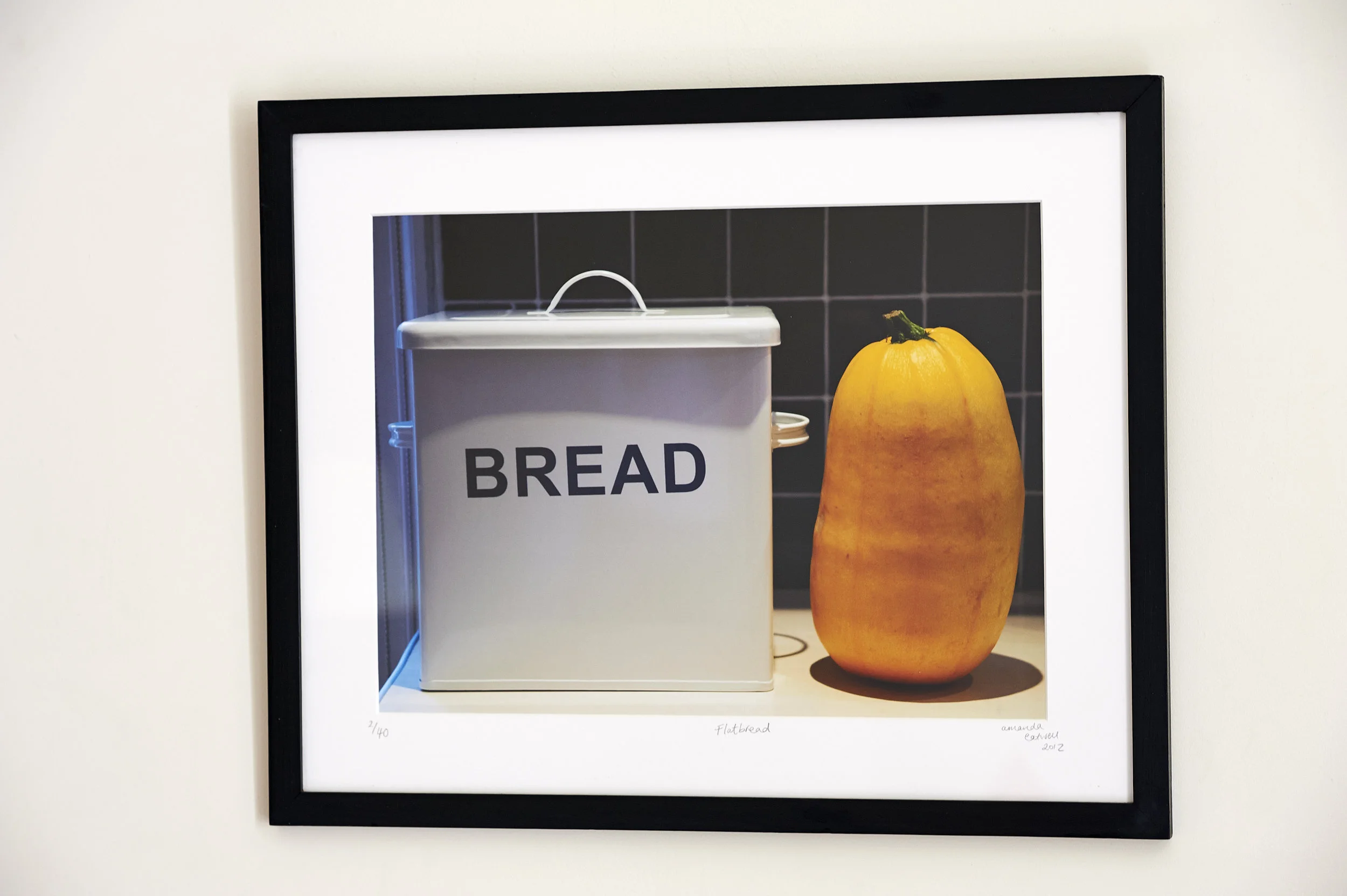 Flatbread **SOLD** This is a popular image. I love it! Framed in a Farrow & Ball 'Offblack' painted frame. Slick. Digital Image printed on lustre photographic Paper. Frame Size approx. 21 x 17" COST £45.00 **SOLD**