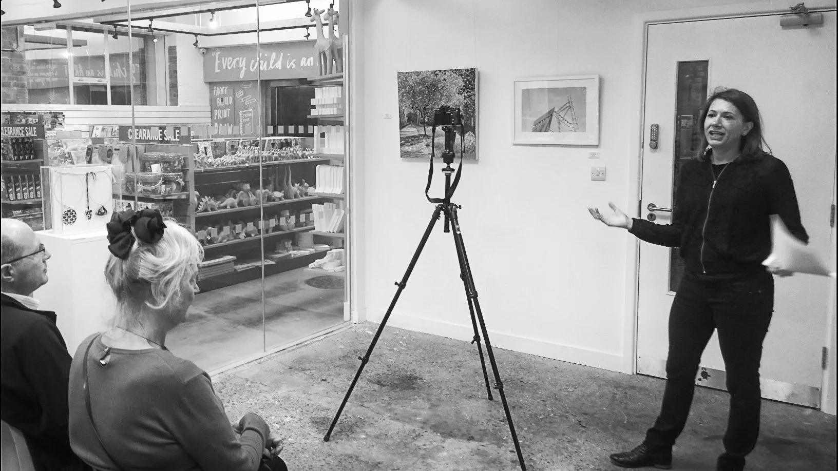 Giving a talk at Cass Art's flagship store in Islington: 'How to photograph your artwork'