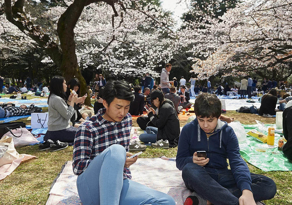 Japanese and British men in conversation