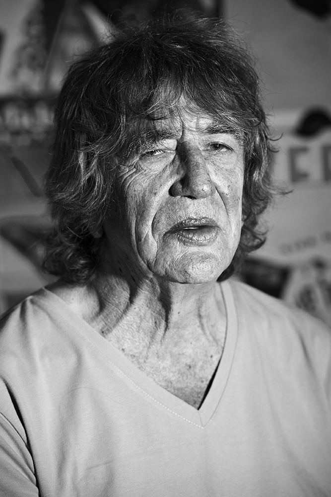 Black and white photo of Howard Marks by London based photographer, Amanda Eatwell