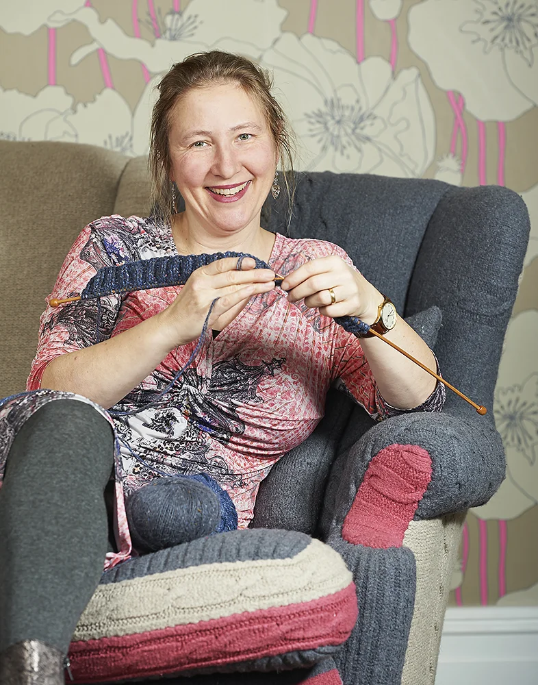 Consultant Paediatrician knitting to relax