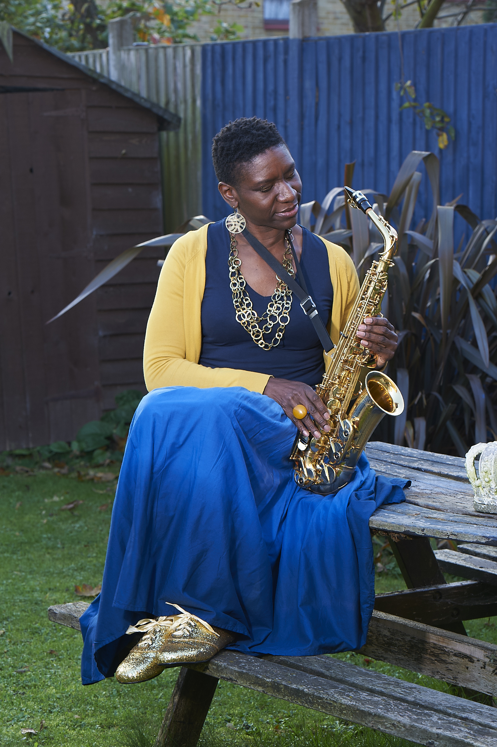 Female Saxophonist: photographic portraits in London