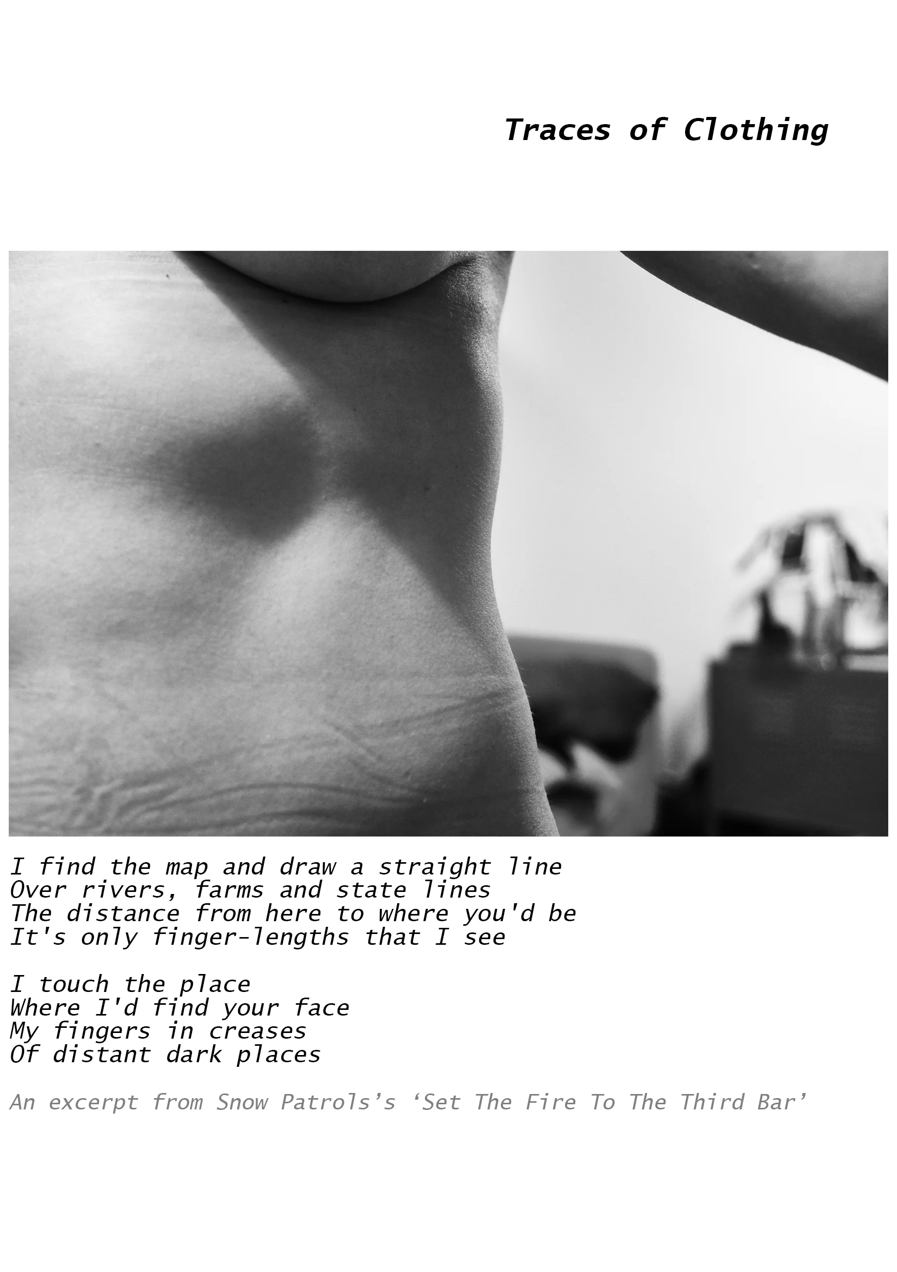 Black and white intimate portrait