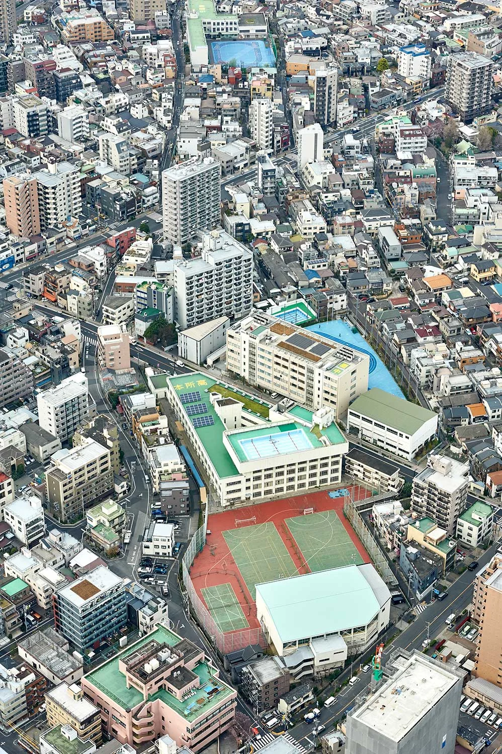 A collection of photographs shot from the Skytree in Tokyo, Japan