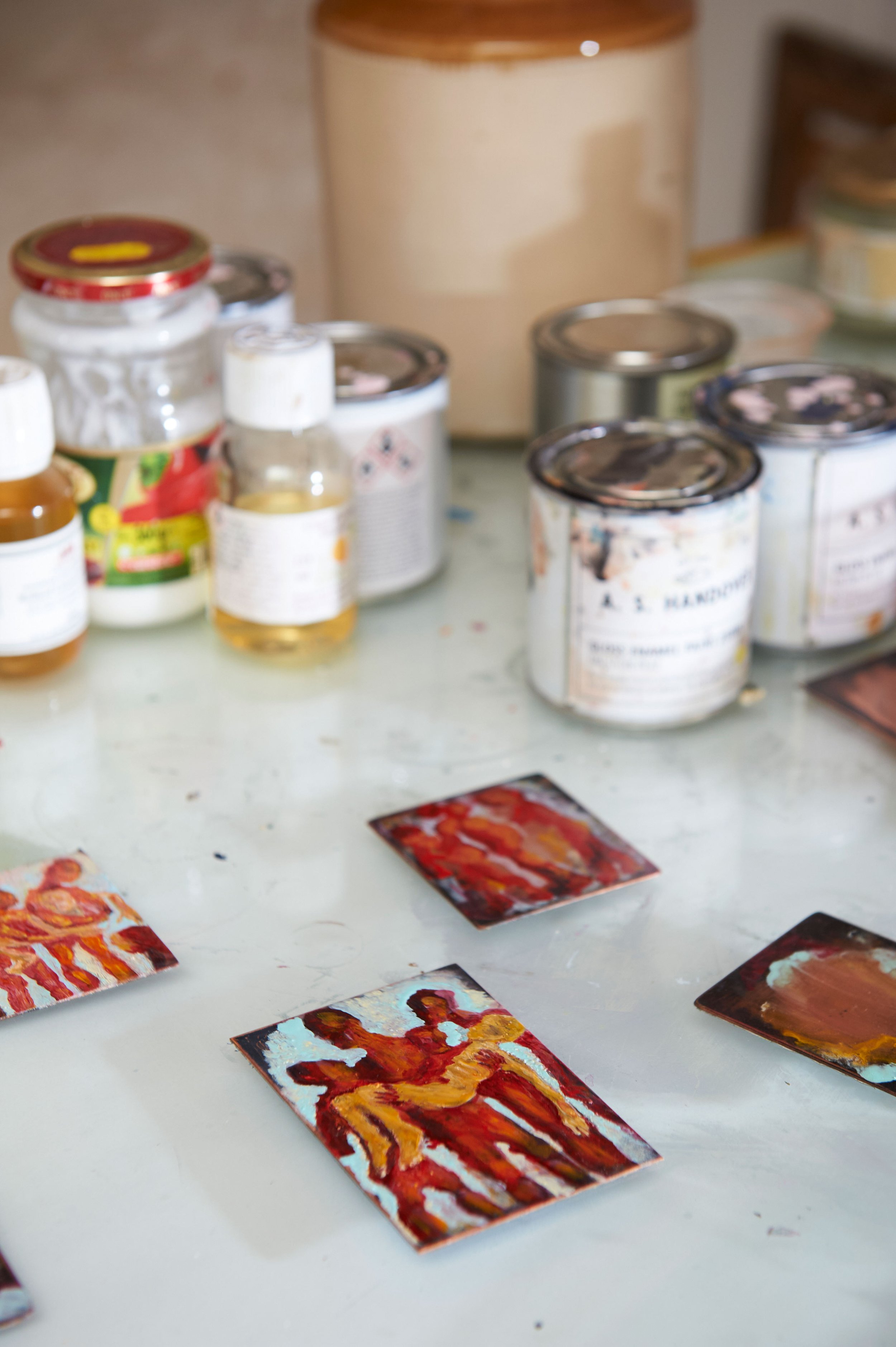 Paintings on copper 