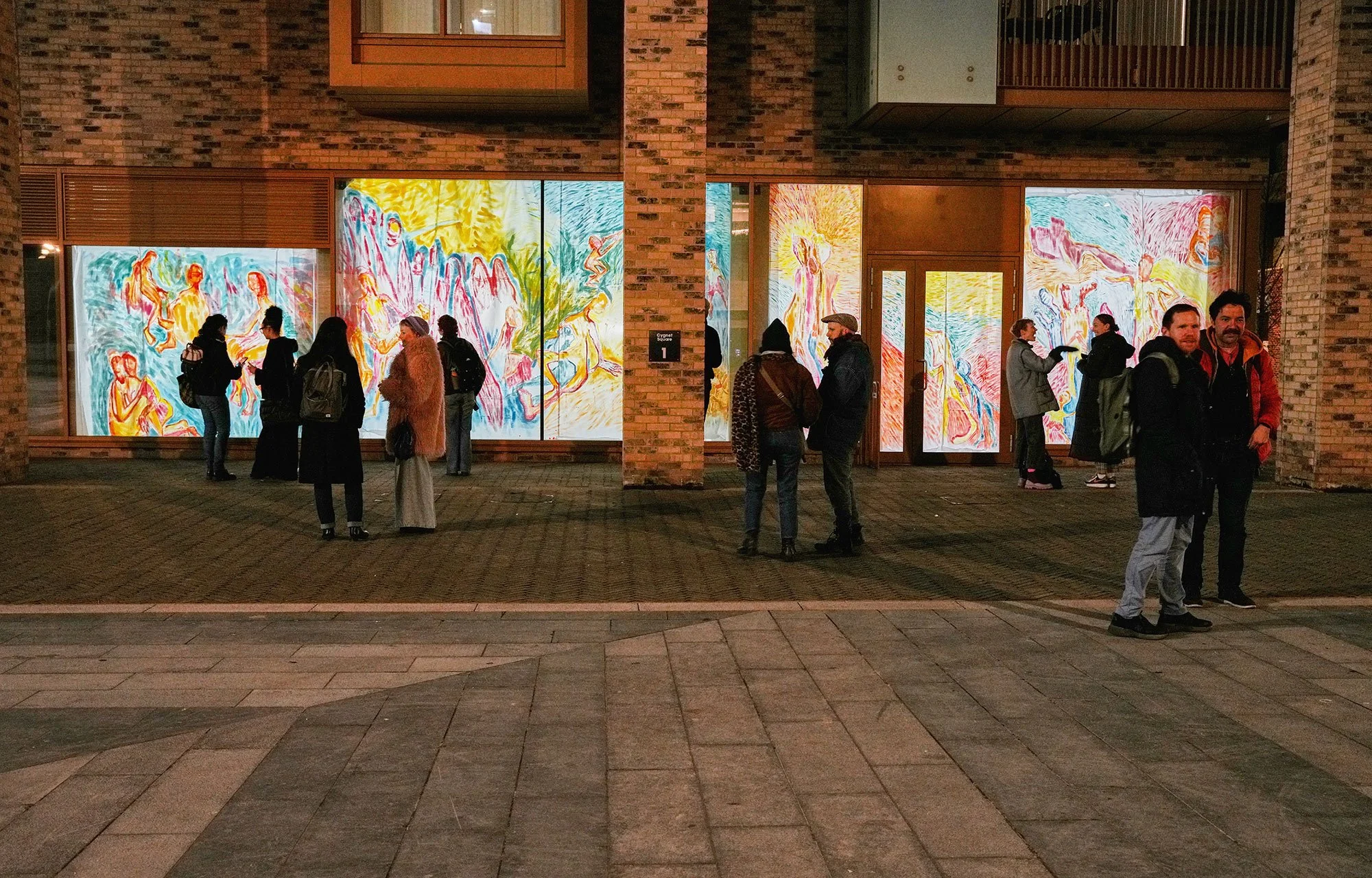 General Situation is a large illuminated painting by Charly Helyar