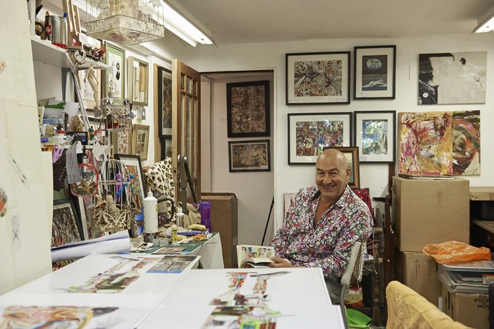 Sam Dodson, artist, in his west London studio