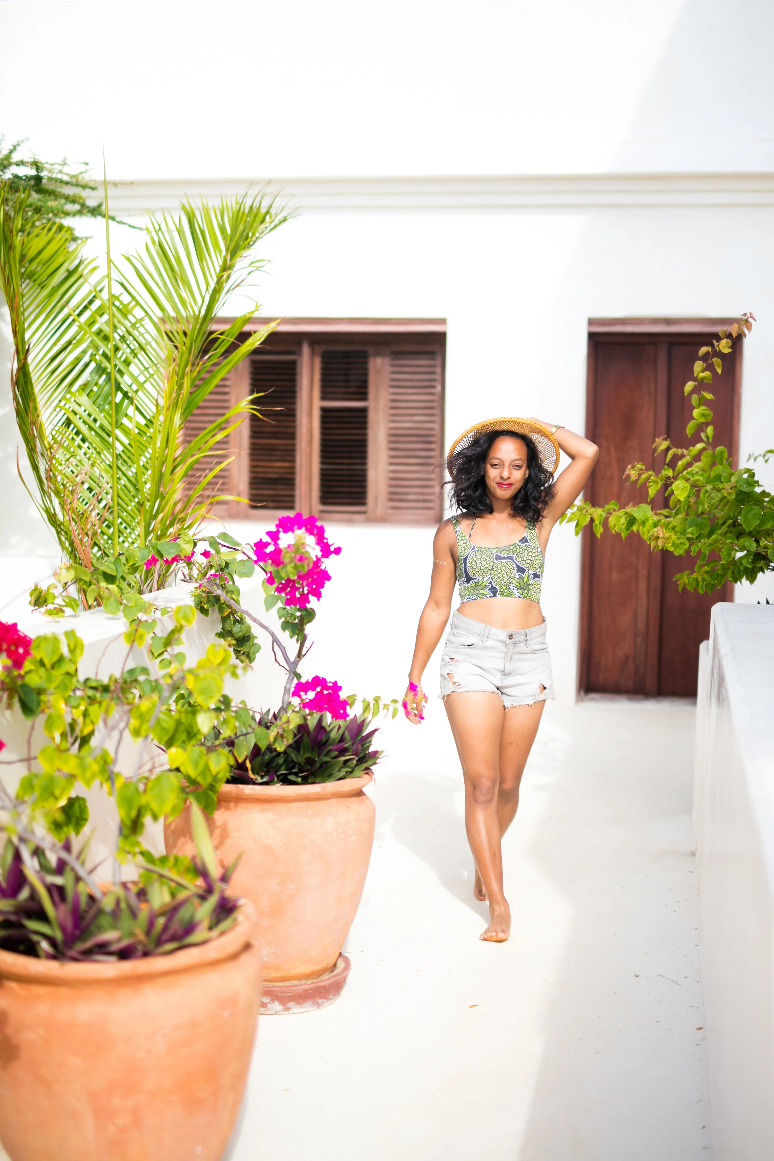 Katarina taking a stroll through Forodhani house