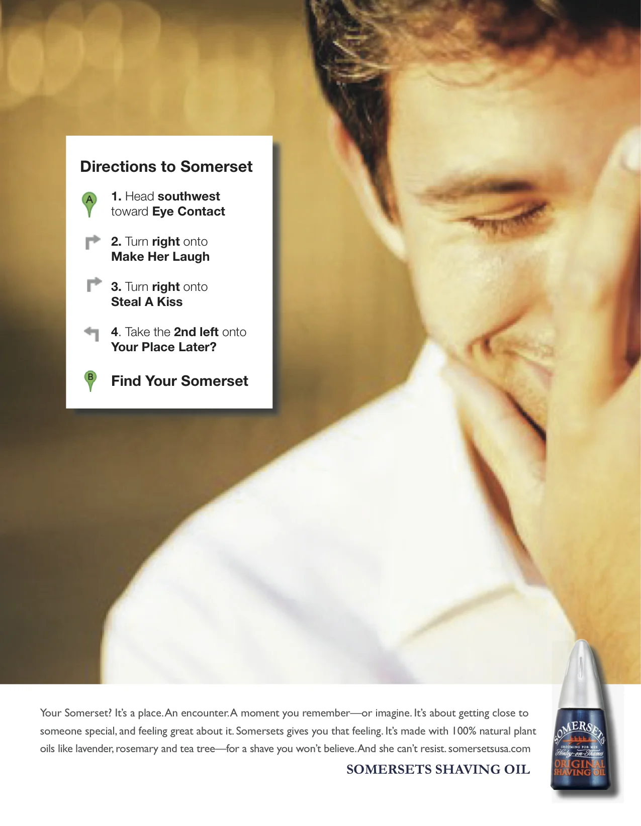 Somersets Shaving Oil Brand Ad