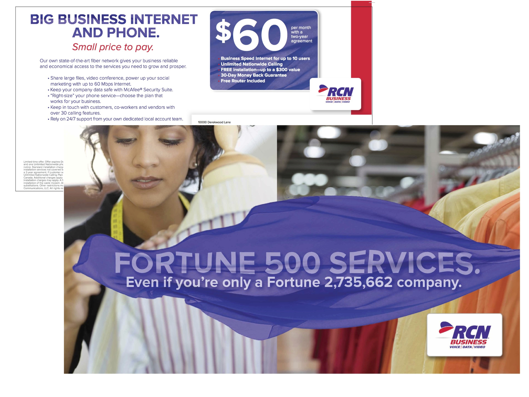 Mailer for RCN Small Business Services
