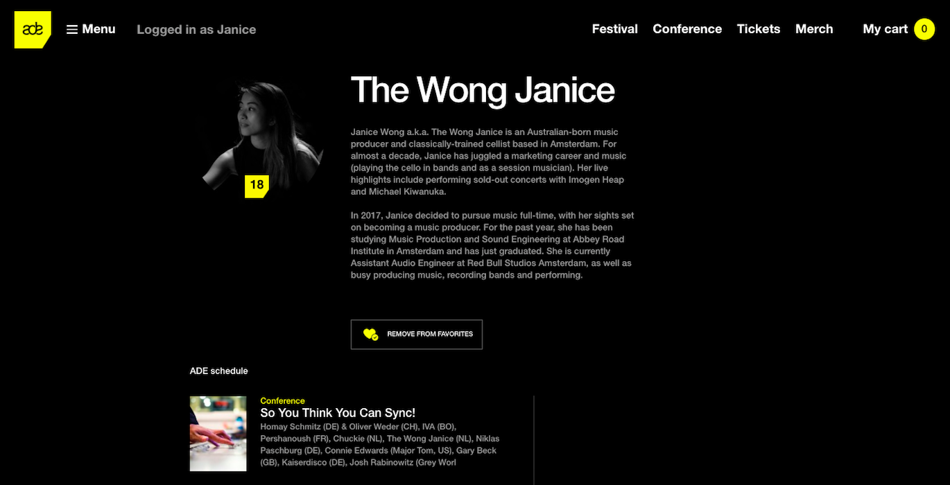 Image of ADE website