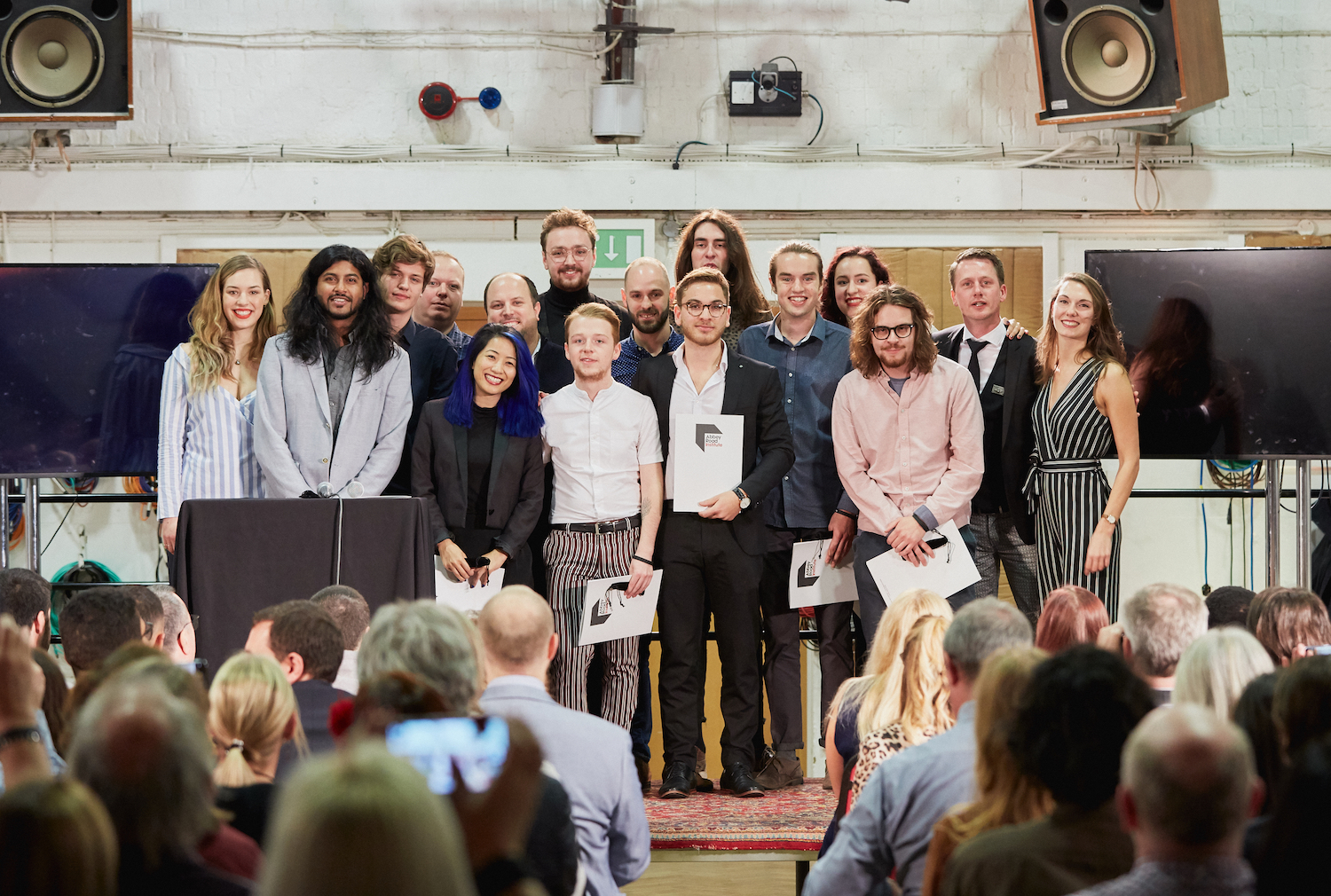 In Studio 2, Abbey Road Studios in London, graduation ceremony