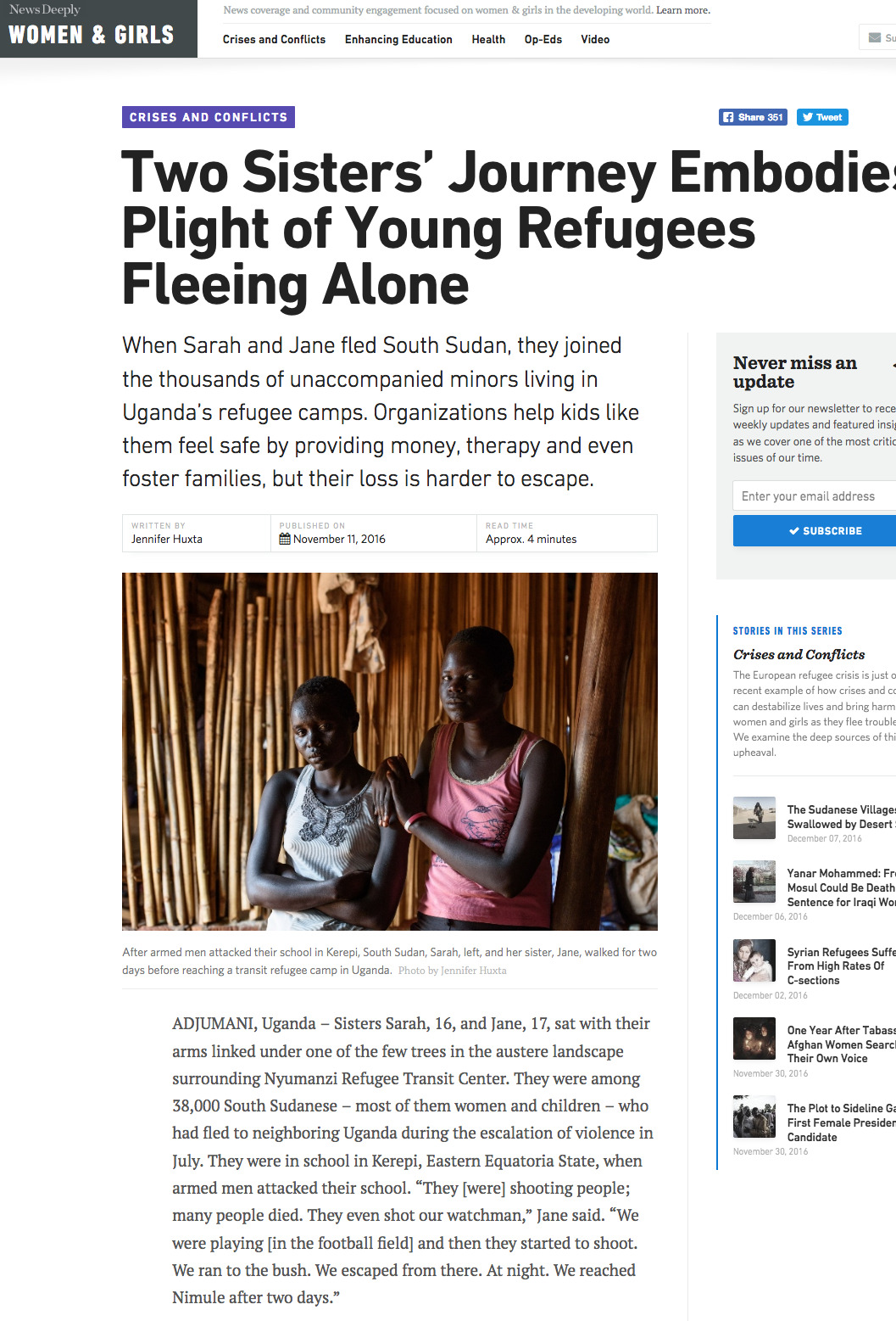 Two Sisters' Journey Embodies Plight of Young Refugees Fleeing Alone - Women & Girls.jpg