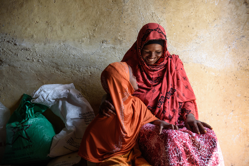 Najaad, 5, with her mother Javeeria, 27 near their home in Aratuul, Somaliland. Javeeria says she will have Najaad circumcised when she turns 6 next year.