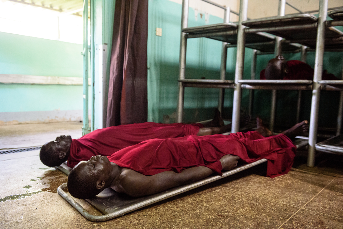  The bodies of two men who died from injuries sustained during the protests in Kisumu lay at the morgue in Kisumu, Kenya, on 27 October 2017. 

 