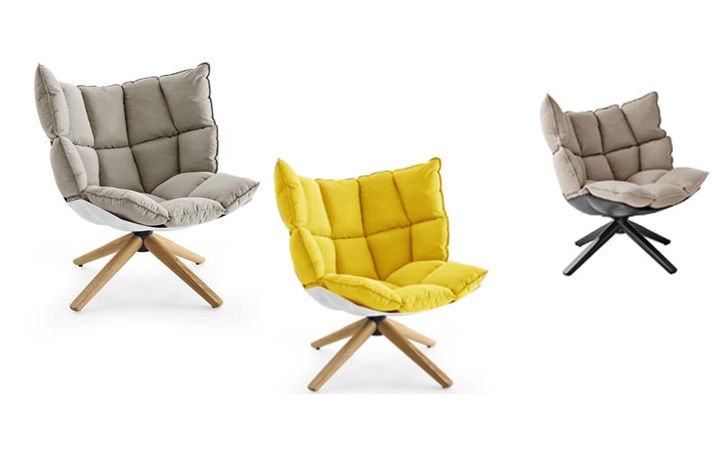 HUSK lounge chair from B&B Italia embraces your entire body and hides you from the world and from anything bad in your life.