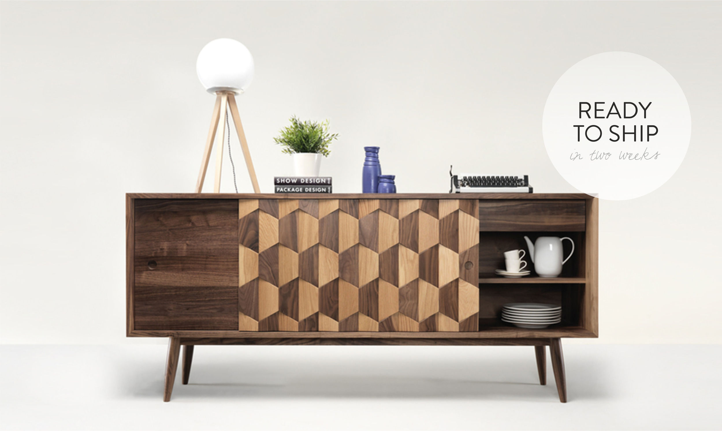 WEWOOD designed this beautiful textured sideboard by using traditional joinery techniques.