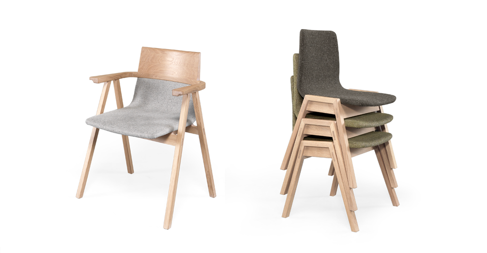 PENSIL has a light design but a solid and comfortable structure. Its upholstered seat can be totally customized, allowing you to change your decoration anytime.