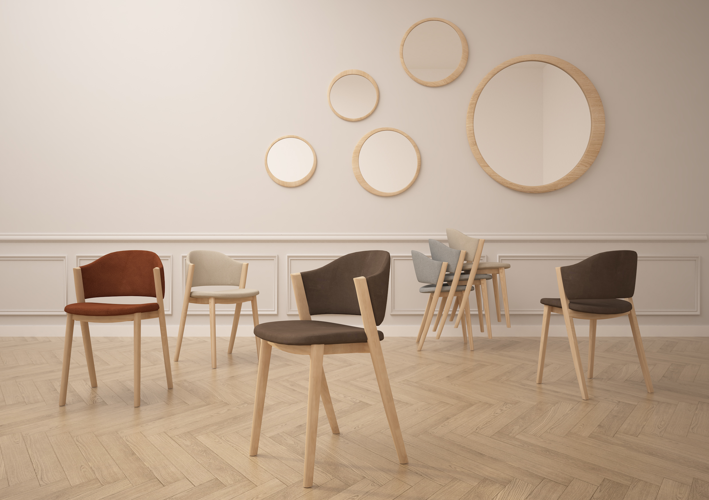 CARAVELA is an exclusive fully upholstered chair with great comfort. Crafted using the traditional techniques of joinery, CARAVELA comes in a family of a dining chair, lounge chair and bar stool. 