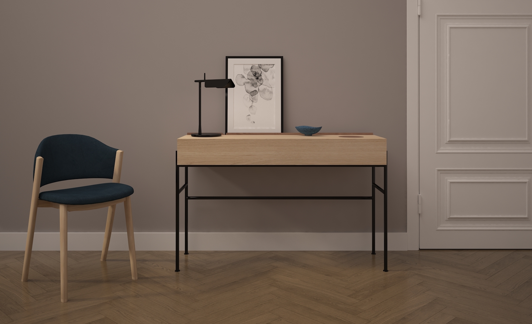 CONCIERGE CONSOLE Storage space is essential if you want to keep an orderly and functional home. CONCIERGE console in the hallway, you'll have plenty of room for the small objects such as keys, documents, magazines, etc. The versatile minimalist console is well suited for many different interior styles.