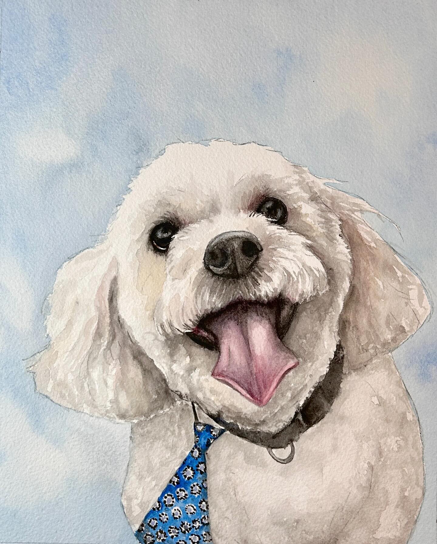 Memorial pet portraits are one of my specialties. I treat each of these paintings like it was my own pet that was gone too soon. This is Bentley. He was the best pup to one of my best clients 💚 

#art #artist #paint #painter #painting #handmade #wat