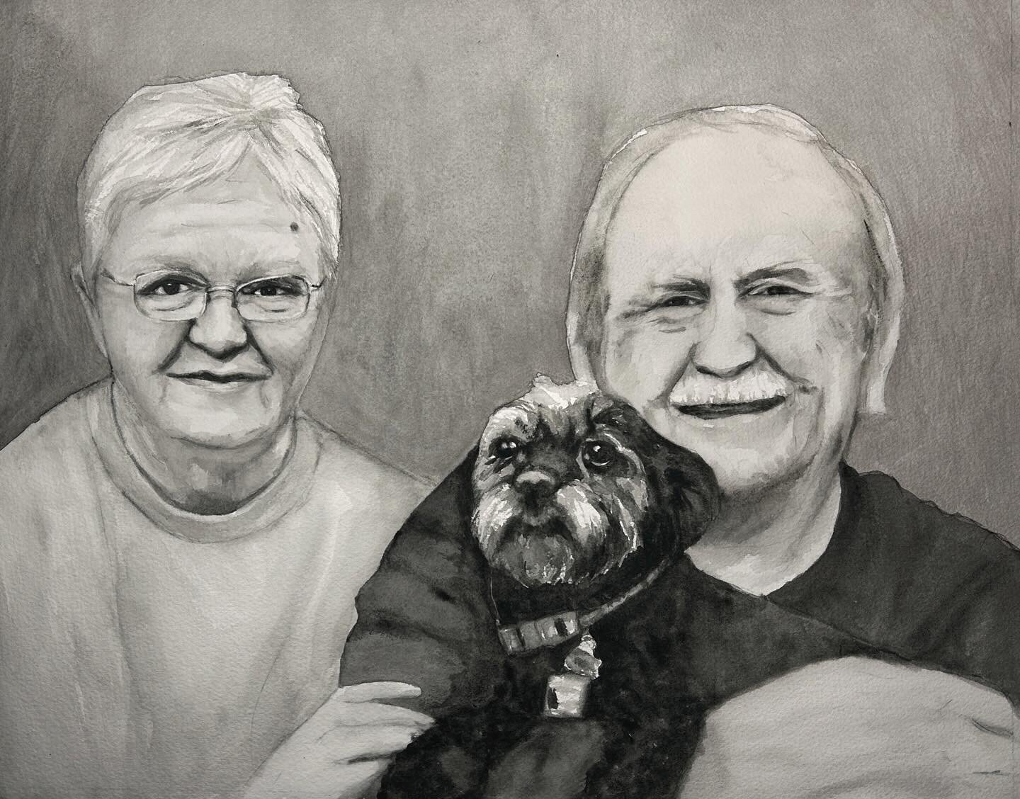 Another sweet family portrait I did a while back that was given to the recipients for Christmas. I swear, being able to share these now is like Christmas Day all over again! 

#art #artist #paint #painter #painting #handmade #watercolor #watercolorar