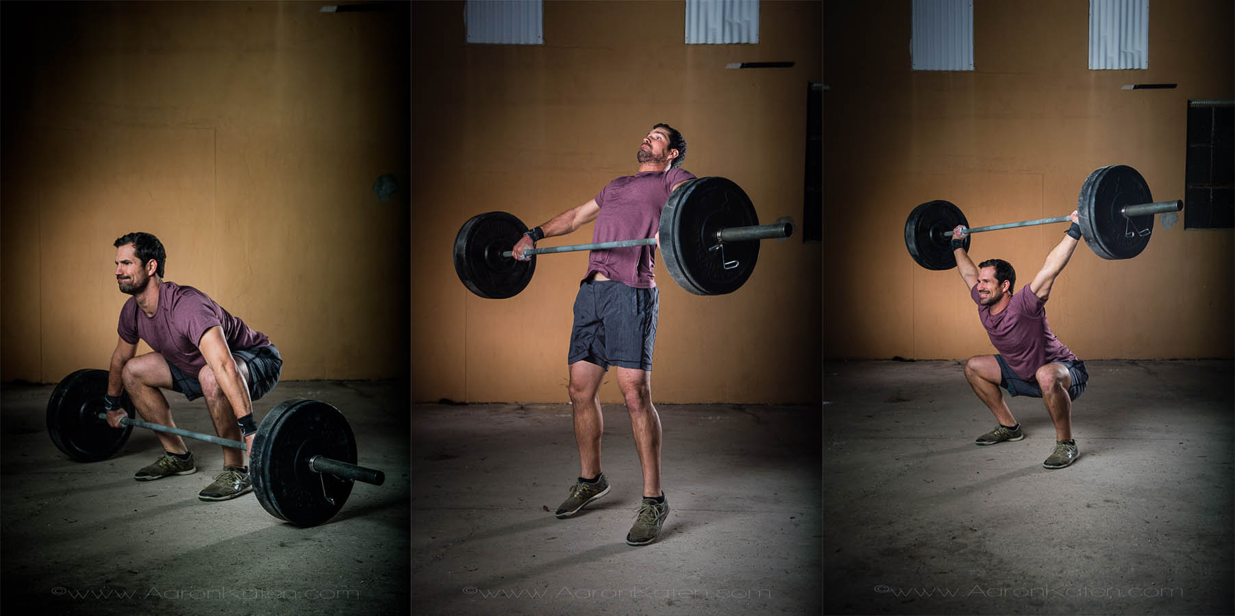 Squat Snatch - a quintessential CrossFit move. Very technical and very hard, here Larry makes it look effortless. 