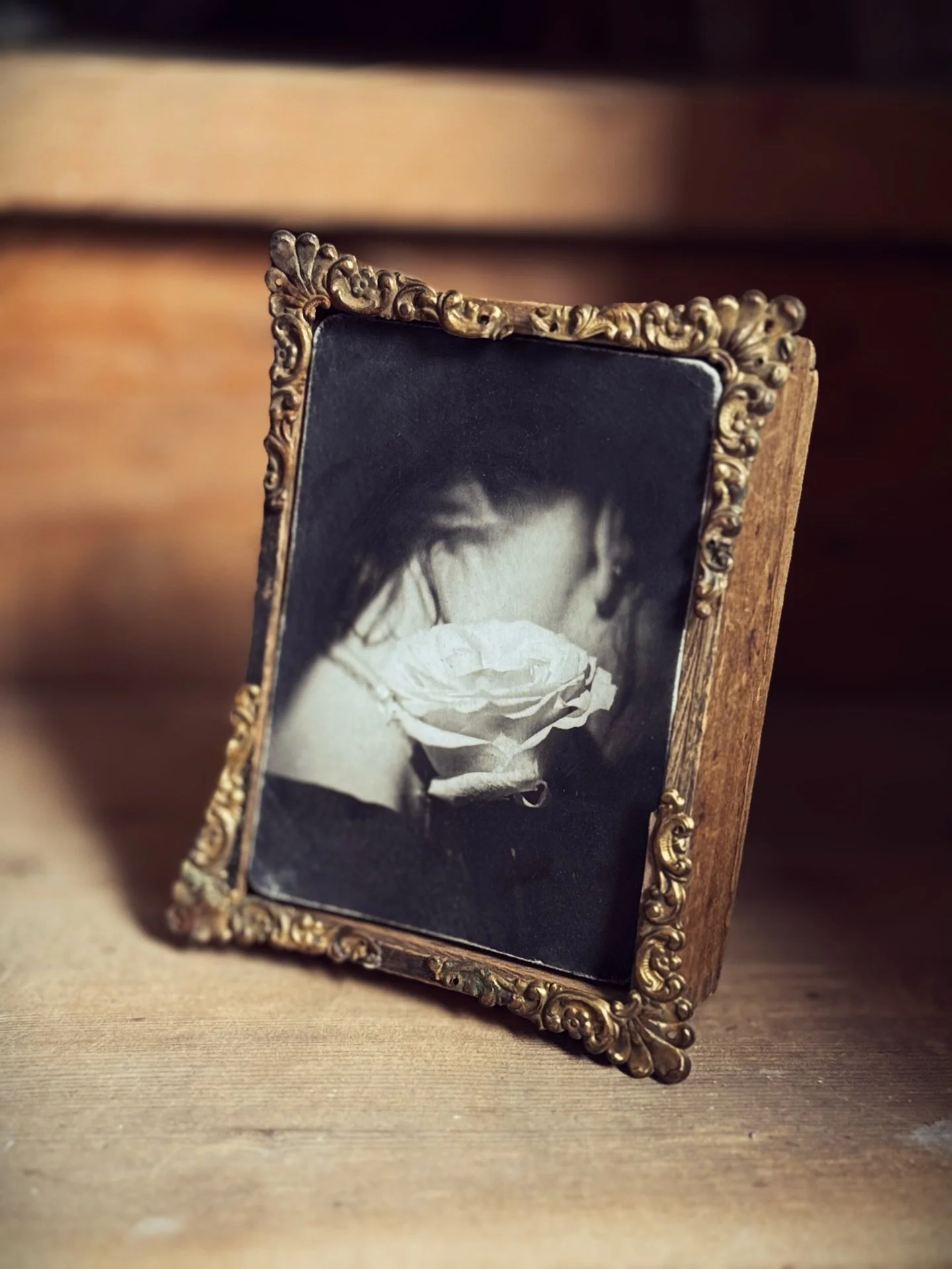 Remembering Beauty
Mixed media assemblage 

On reflection that title sounds a little sad for a self portrait LOL but I try not to overthink my titles and just go with what speaks to me.  I think here it&rsquo;s more about the rose,  it&rsquo;s about 