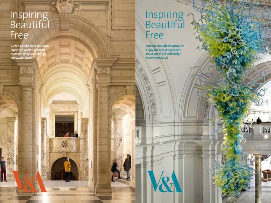 The V&A's 'Inspiring. Beautiful. Free' ad campaign