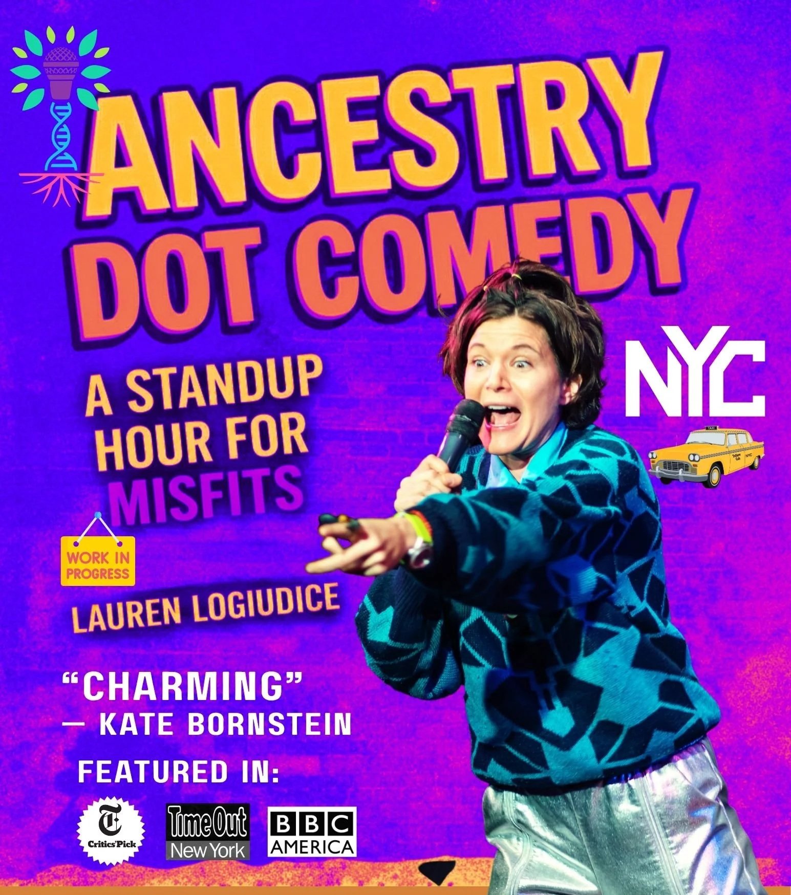 ancestry Dot Comedy: special 30 minutes of A Standup Hour for Misfits @ cookoos