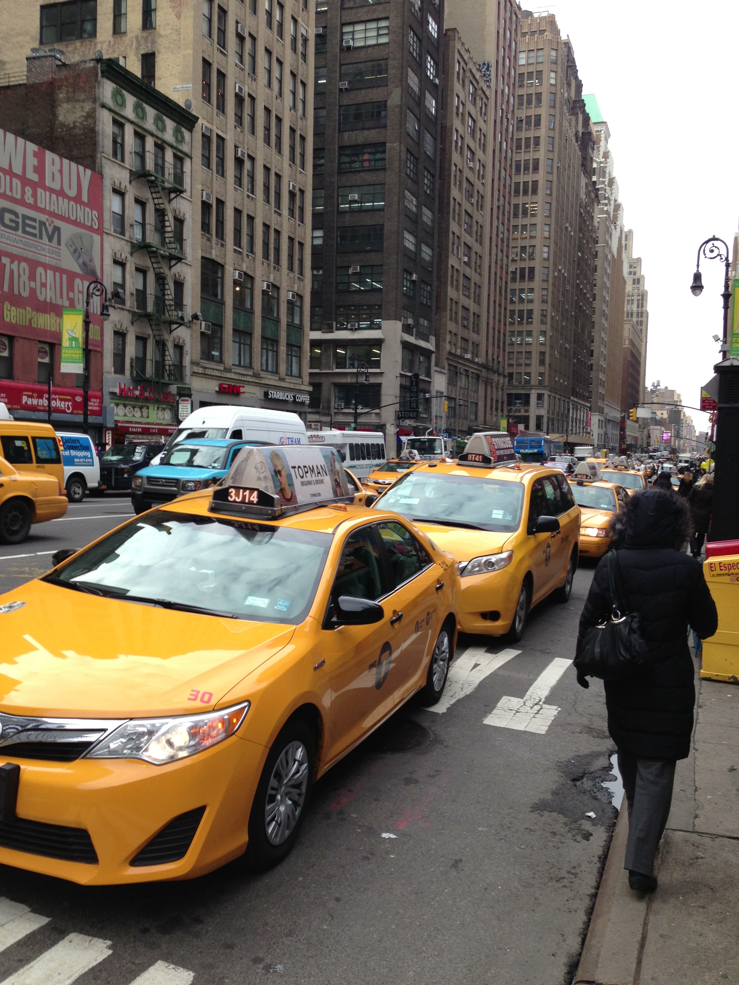 Yellow cabs in new york city