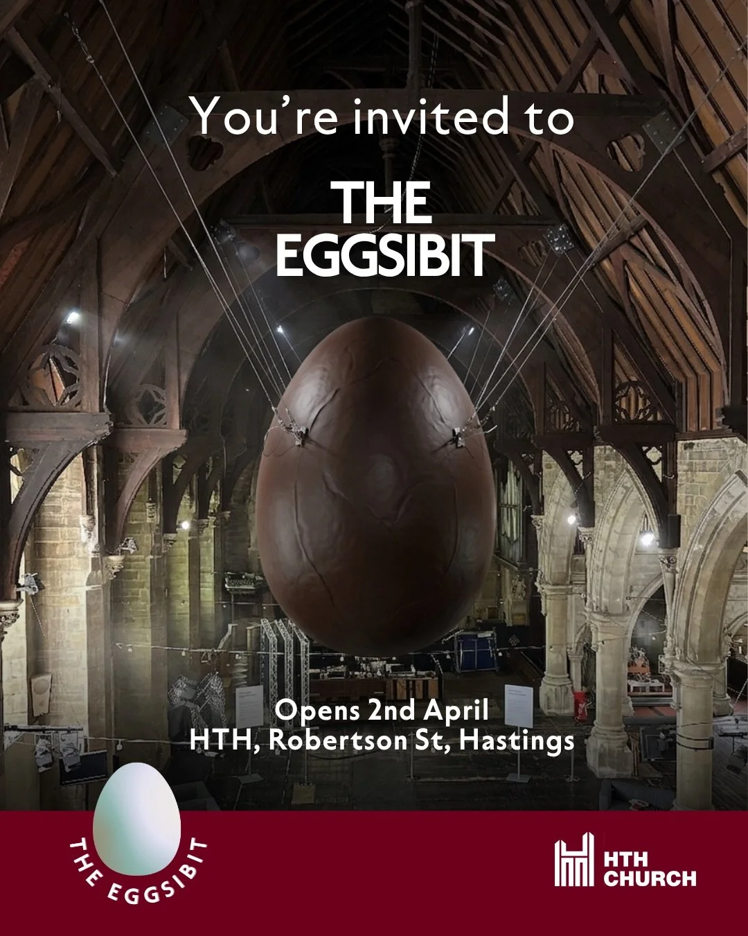 Something massive has arrived 🍫📐

We are thrilled to finally unveil &lsquo;The Eggsibit&rsquo; from the team at Ovoid Dynamics. 

Suspended above HTH&rsquo;s main space, this 6-meter installation consists of 4.2 metric tonnes of precision-tempered 