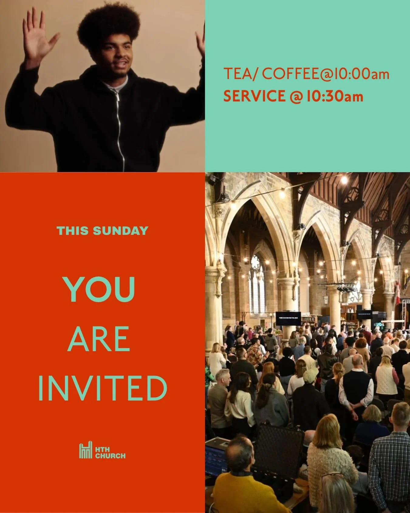 Sundays at HTH are always better together ☕️

We&rsquo;d love to invite you to join us this Sunday &mdash; whether it&rsquo;s your first time, you&rsquo;ve been before, or you&rsquo;re just looking for somewhere to belong, you are so welcome here.

T
