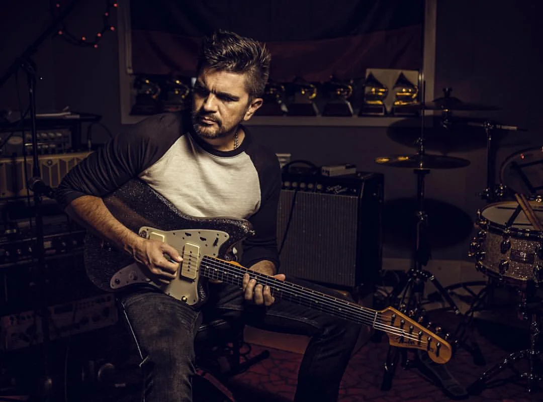 @juanes 
At work in his studio
Miami 2014
#omarcruzphoto #music #billboard #billboardmagazine #fender #fenderguitar