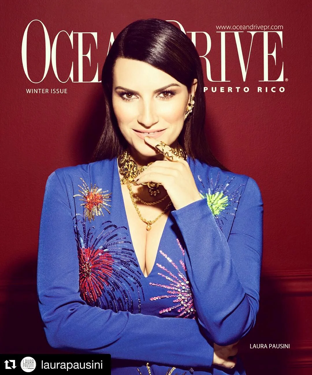 @oceandrivepr @laurapausini 
December 2015 cover girl Photo by @omarcruzphoto 
Styled by @nickcerioni 
MU&amp;H by @vicoguadarrama 
Fireworks dress by @gem.official
#omarcruzphoto