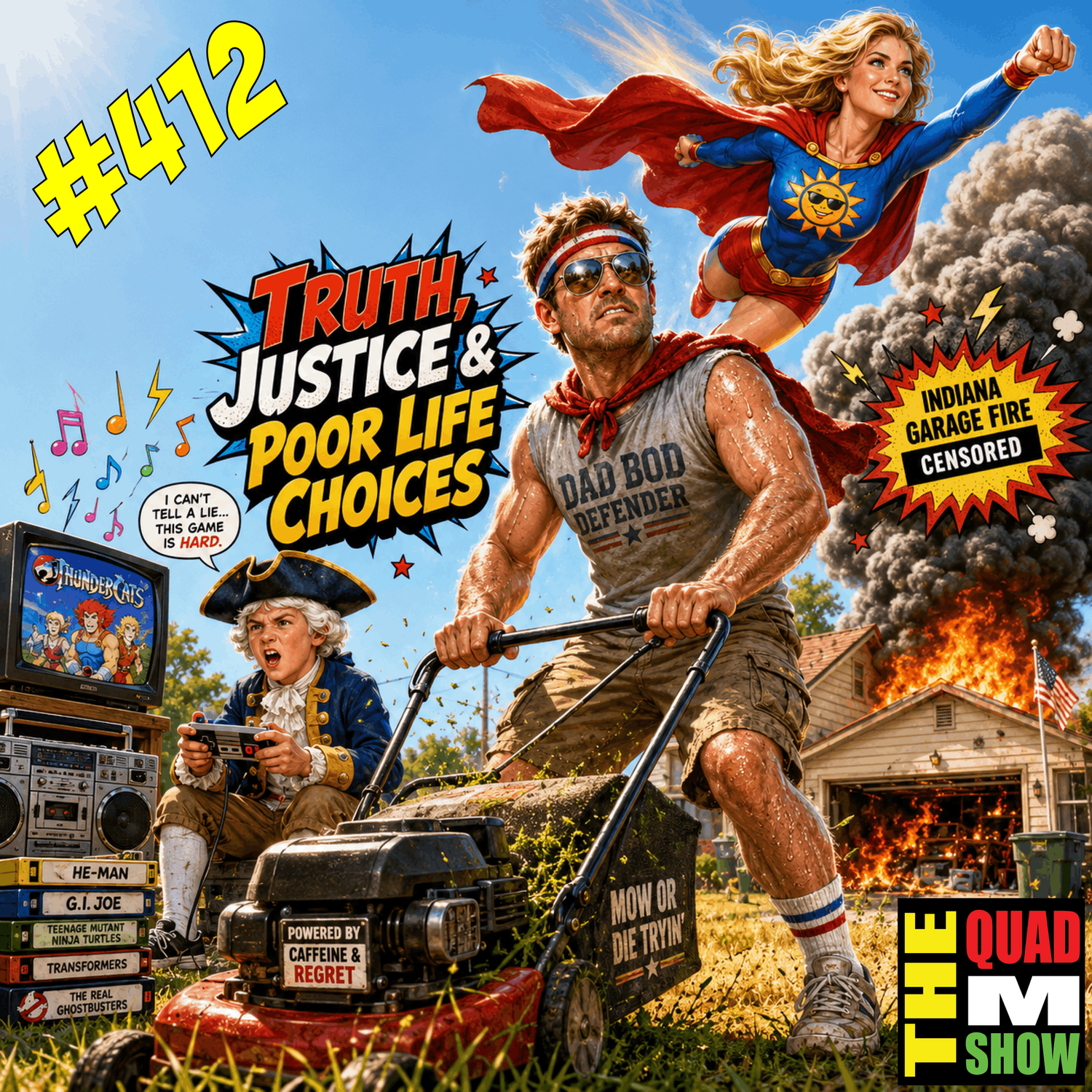 #412 -  Supergirl & Young Washington Reviews, July 4th Recap, & '80s Cartoons Theme Game episode artwork