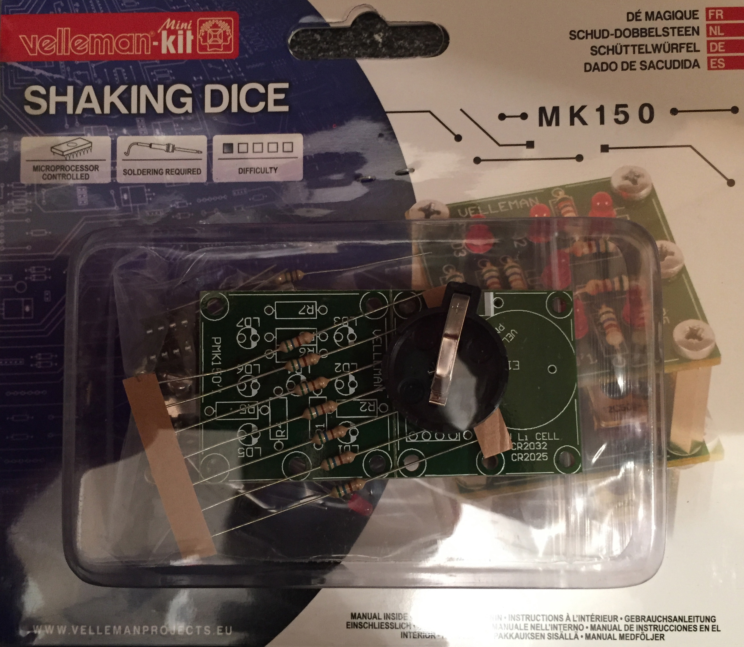 Velleman MK150 Shaking Dice Kit soldering version